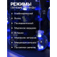 Гирлянда «Бахрома» 2.4×0.7 м с насадками «Шарики», IP20, прозрачная нить, 108 LED, свечение синее, 8 режимов, 220 В