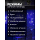 Гирлянда «Бахрома» 3×0.5 м, IP20, тёмная нить, 80 LED, свечение синее, 8 режимов, 220 В