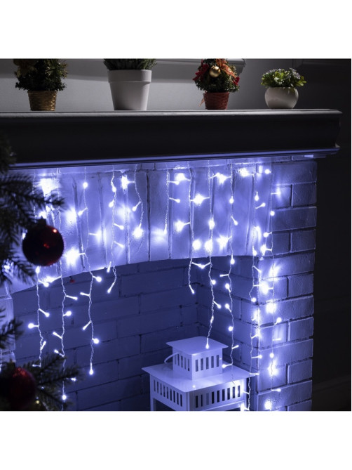 Гирлянда «Бахрома-арка» 1×1 м, IP20, прозрачная нить, 126 LED, свечение белое, 8 режимов, 220 В