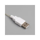 Гирлянда «Мишура» 2 м, роса, IP20, серебристая нить, 100 LED, свечение белое, USB