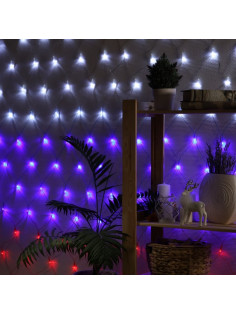Гирлянда «Сеть» 1.6×1.6 м, IP20, прозрачная нить, 144 LED, свечение «Флаг России», 220 В