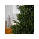 Гирлянда «Конский хвост» 10 нитей по 1 м, IP20, серебристая нить, 100 LED, 2 режима, от батареек АА×3, свечение белое