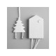 Гирлянда «Нить» 10 м, IP20, белая нить, 100 LED, 8 режимов, 220 В, свечение синее