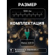 Гирлянда «Нить» 5 м с насадками «Прищепки», IP20, прозрачная нить, 20 LED, свечение мульти (RG/RB), мигание, 220 В