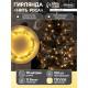 Гирлянда «Нить» 10 м, роса, IP20, серебристая нить, 100 LED, свечение тёплое белое, 12 В
