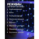 Гирлянда «Занавес» 2×1.5 м с насадками «Шарики», IP20, прозрачная нить, 360 LED, свечение синее, 8 режимов, 220 В