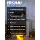 Гирлянда «Бахрома-арка» 2.5×1.2 м с насадками «Звёзды», IP20, прозрачная нить, 136 LED, свечение мульти, 8 режимов, 220 В