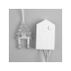 Гирлянда «Нить» 4 м с насадками «Колокольчик», IP20, прозрачная нить, 20 LED, свечение белое, 8 режимов, 220 В