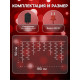 Гирлянда «Бахрома» 1.8×0.5 м, IP20, тёмная нить, 48 LED, свечение красное, 8 режимов, 220 В
