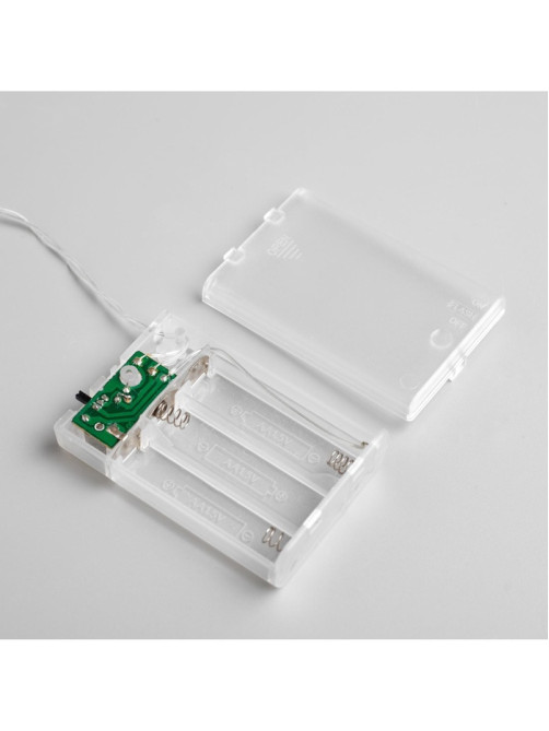 Гирлянда «Нить» 4 м, IP20, прозрачная нить, 40 LED, свечение тёплое белое, 2 режима, AAх3