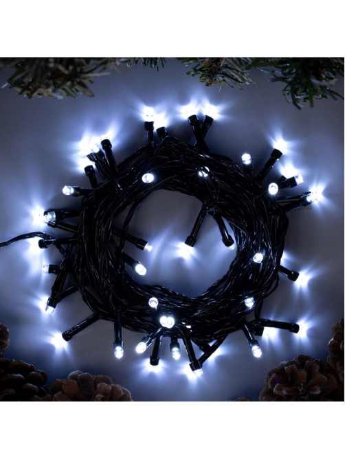 Гирлянда «Нить» 5 м, IP20, тёмная нить, 50 LED, 8 режимов, 220 В, свечение белое