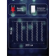 Гирлянда «Водопад» 2×1.5 м, IP20, прозрачная нить, 400 LED, свечение белое/синее, 8 режимов, 220 В