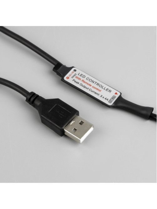 Гирлянда «Нить» 5 м, роса, IP20, серебристая нить, 50 LED, пульт ДУ, свечение RGB, USB