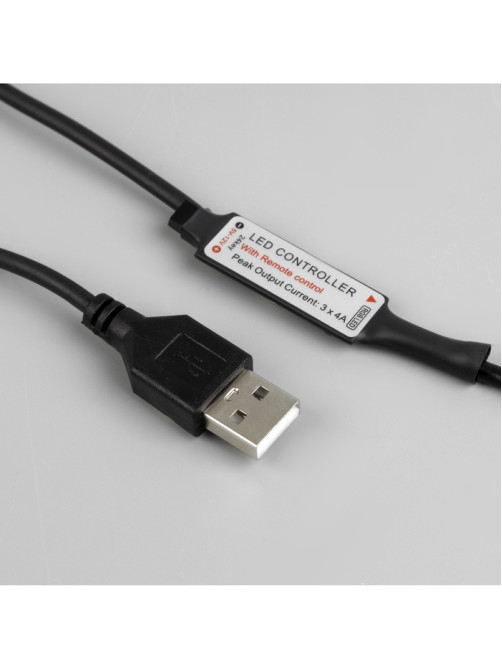 Гирлянда «Нить» 10 м, роса, IP20, серебристая нить, 100 LED, пульт ДУ, свечение RGB, USB