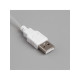 Гирлянда «Мишура» 5 м, роса, IP20, серебристая нить, 100 LED, свечение белое, USB