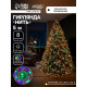 Гирлянда «Нить» 5 м, IP20, белая нить, 50 LED, 8 режимов, 220 В, свечение мульти
