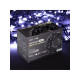 Гирлянда «Нить» 10 м, IP44, УМС, тёмная нить, 72 SMD-LED, свечение белое, 220 В