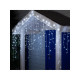 Гирлянда «Бахрома» 3×0.9 м, IP44, УМС, белая нить, 232 LED, свечение белое, 220 В