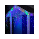 Гирлянда «Бахрома» 3×0.9 м, IP44, УМС, белая нить, 232 LED, свечение мульти, 220 В