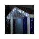Гирлянда «Бахрома» 3×0.6 м, IP44, УМС, белая нить, 160 LED, свечение белое, мерцание белым, 220 В