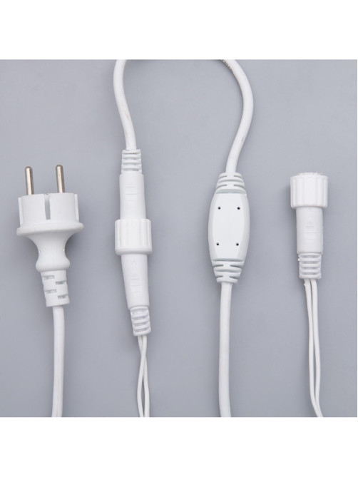 Гирлянда «Бахрома» 3×0.6 м, IP44, УМС, белая нить, 160 LED, свечение жёлтое, 220 В