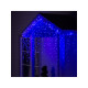 Гирлянда «Бахрома» 3×0.9 м, IP44, УМС, прозрачная нить, 232 LED, свечение синее, 220 В