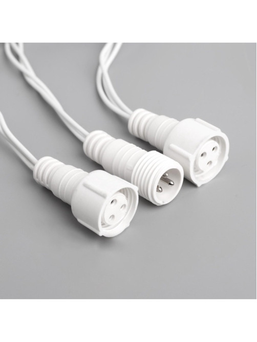 Гирлянда «Нить» 10 м, IP44, УМС, белая нить, 100 LED, свечение мульти, 220 В