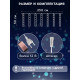 Гирлянда «Сосульки» 2.5×0.5 м, IP65, прозрачная нить, 288 LED, свечение синее с эффектом стекания, 12 В