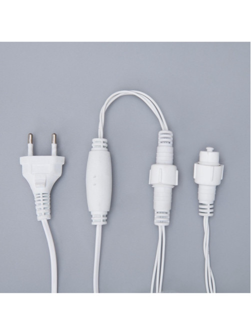 Гирлянда «Нить» 10 м, IP44, УМС, белая нить, 100 LED, свечение тёплое белое, 220 В