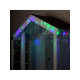 Гирлянда «Бахрома» 4×0.6 м, IP44, белая нить, 180 LED, свечение мульти, 8 режимов, 220 В