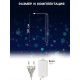 Гирлянда «Сосулька» тающая 0.3 м, IP44, прозрачная нить, 18 LED, 12 В, переливы, свечение белое
