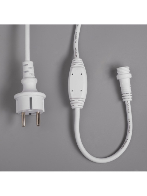 Гирлянда «Бахрома» 3×0.6 м, IP65, УМС, белая нить каучук, 108 LED, свечение белое, 220 В