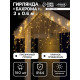 Гирлянда «Бахрома» 3×0.6 м, IP44, УМС, прозрачная нить, 160 LED, свечение тёплое белое, 220 В