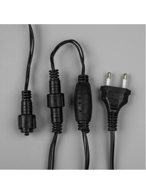 Гирлянда «Бахрома» 3×0.6 м, IP44, УМС, тёмная нить, 160 SMD-LED, свечение мульти, 220 В