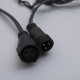Гирлянда «Бахрома» 3×0.6 м, IP44, УМС, тёмная нить, 160 LED, свечение красное, 220 В