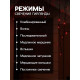 Гирлянда «Бахрома» 4×0.6 м, IP44, тёмная нить, 180 LED, свечение красное, 8 режимов, 220 В
