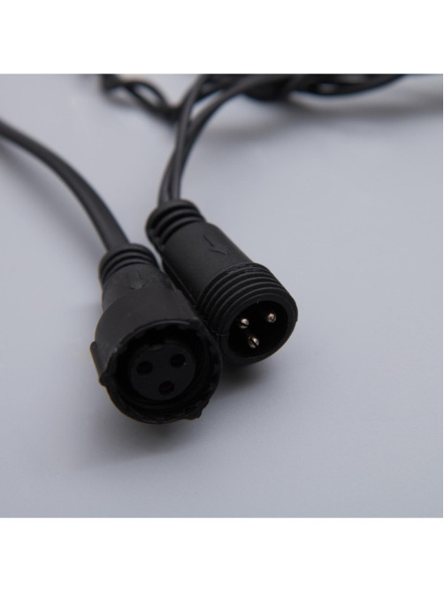 Гирлянда «Бахрома» 3×0.9 м, IP44, УМС, тёмная нить, 232 LED, свечение мульти, 220 В