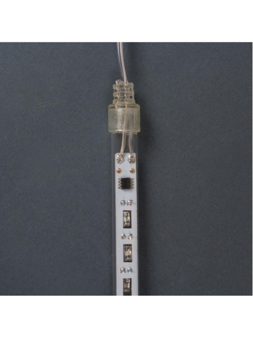 Гирлянда «Сосулька» тающая 0.3 м, IP44, прозрачная нить, 18 LED, 12 В, переливы, свечение белое