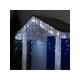 Гирлянда «Бахрома» 3×0.6 м, IP44, УМС, тёмная нить, 160 LED, свечение белое, 220 В