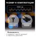 Гирлянда «Нить» 10 м, IP44, УМС, тёмная нить, 100 LED, свечение белое, мерцание белым, 220 В