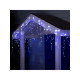 Гирлянда «Бахрома» 4×0.6 м, IP44, белая нить, 180 LED, свечение бело-синее, мигание, 220 В