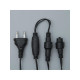Гирлянда «Нить» 10 м, IP44, УМС, тёмная нить, 100 LED, свечение синее, 220 В