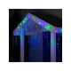 Гирлянда «Бахрома» 3×0.6 м, IP44, УМС, белая нить, 160 LED, свечение мульти, 220 В