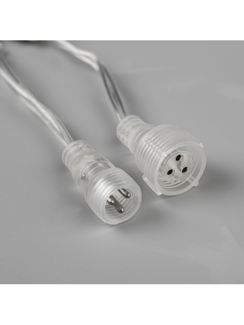 Гирлянда «Бахрома» 3×0.6 м, IP44, УМС, прозрачная нить, 160 LED, свечение тёплое белое, мерцание белым, 220 В