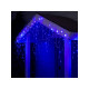 Гирлянда «Бахрома» 3×0.6 м, IP44, УМС, белая нить, 160 SMD-LED, свечение синее, 220 В