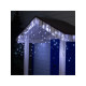 Гирлянда «Бахрома» 3×0.6 м, IP44, УМС, тёмная нить, 160 SMD-LED, свечение белое, 220 В
