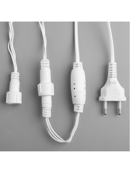 Гирлянда «Нить» 10 м, IP44, УМС, белая нить, 100 LED, свечение мульти, 220 В