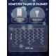 Гирлянда «Бахрома» 4×0.6 м, IP44, прозрачная нить, 180 LED, свечение белое, 8 режимов, 220 В