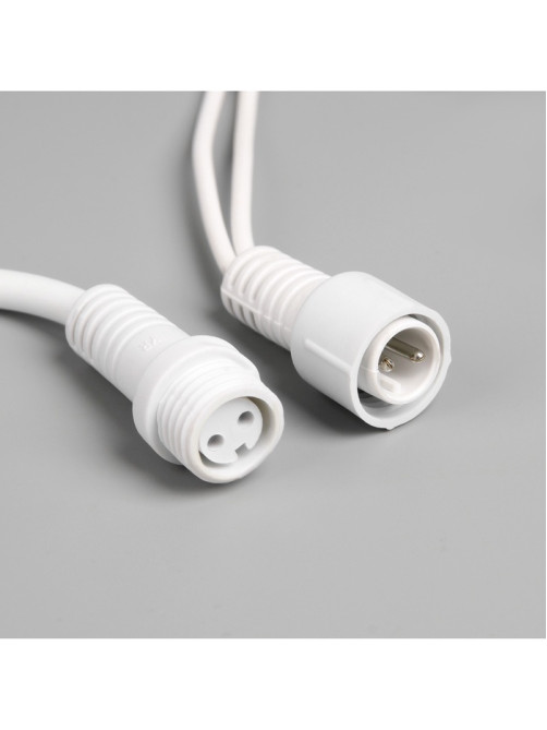 Гирлянда «Бахрома» 3×0.6 м, IP65, УМС, белая нить каучук, 108 LED, свечение белое, 220 В
