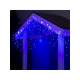 Гирлянда «Бахрома» 3×0.6 м, IP44, УМС, прозрачная нить, 160 SMD-LED, свечение синее, 220 В